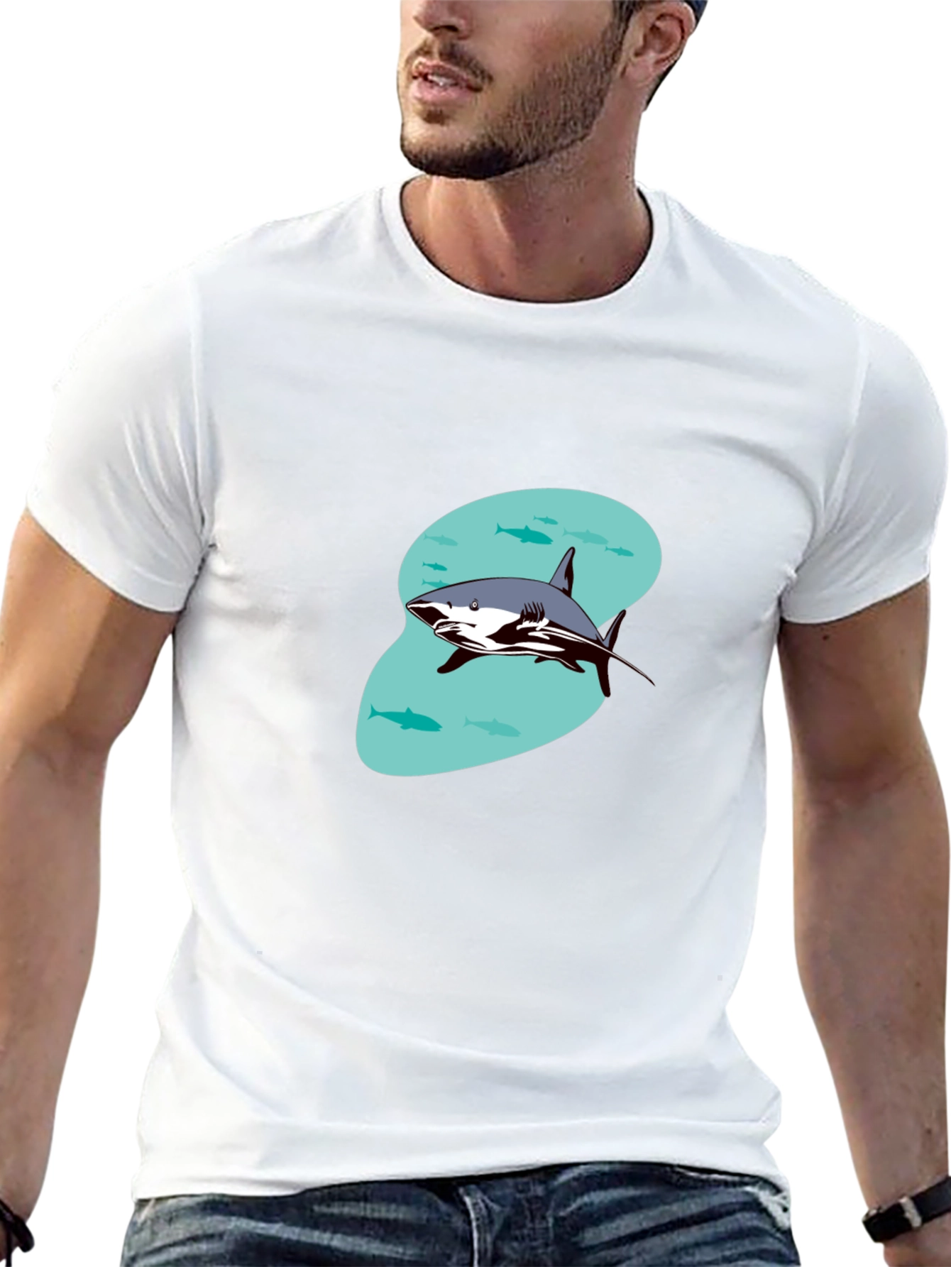 Shark Graphic Tee - Unique Mens T-Shirt