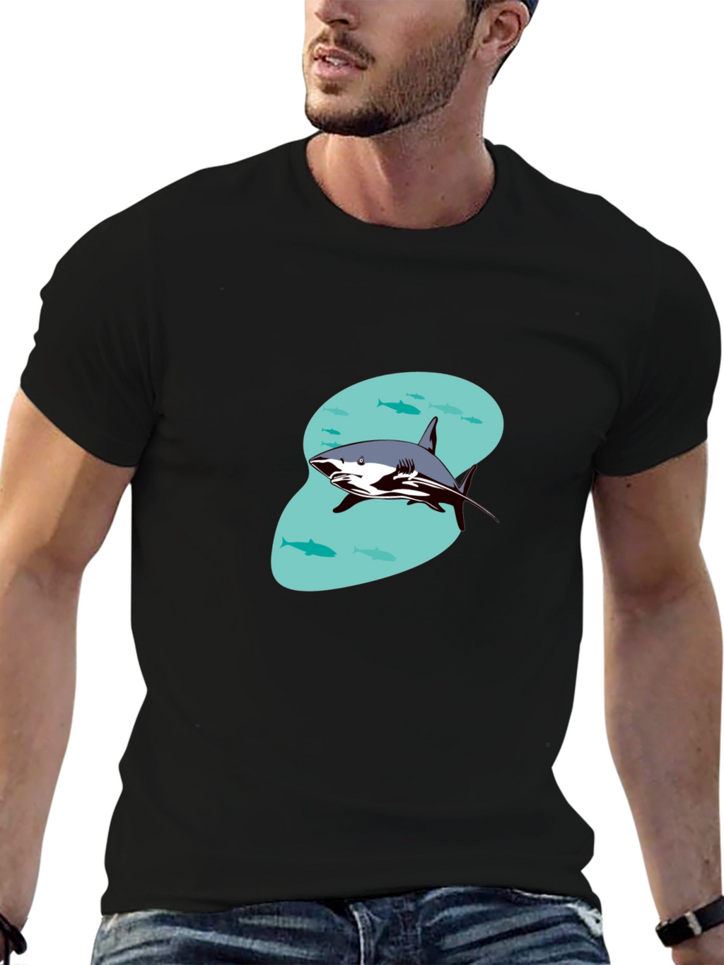 Shark Graphic Tee - Unique Mens T-Shirt