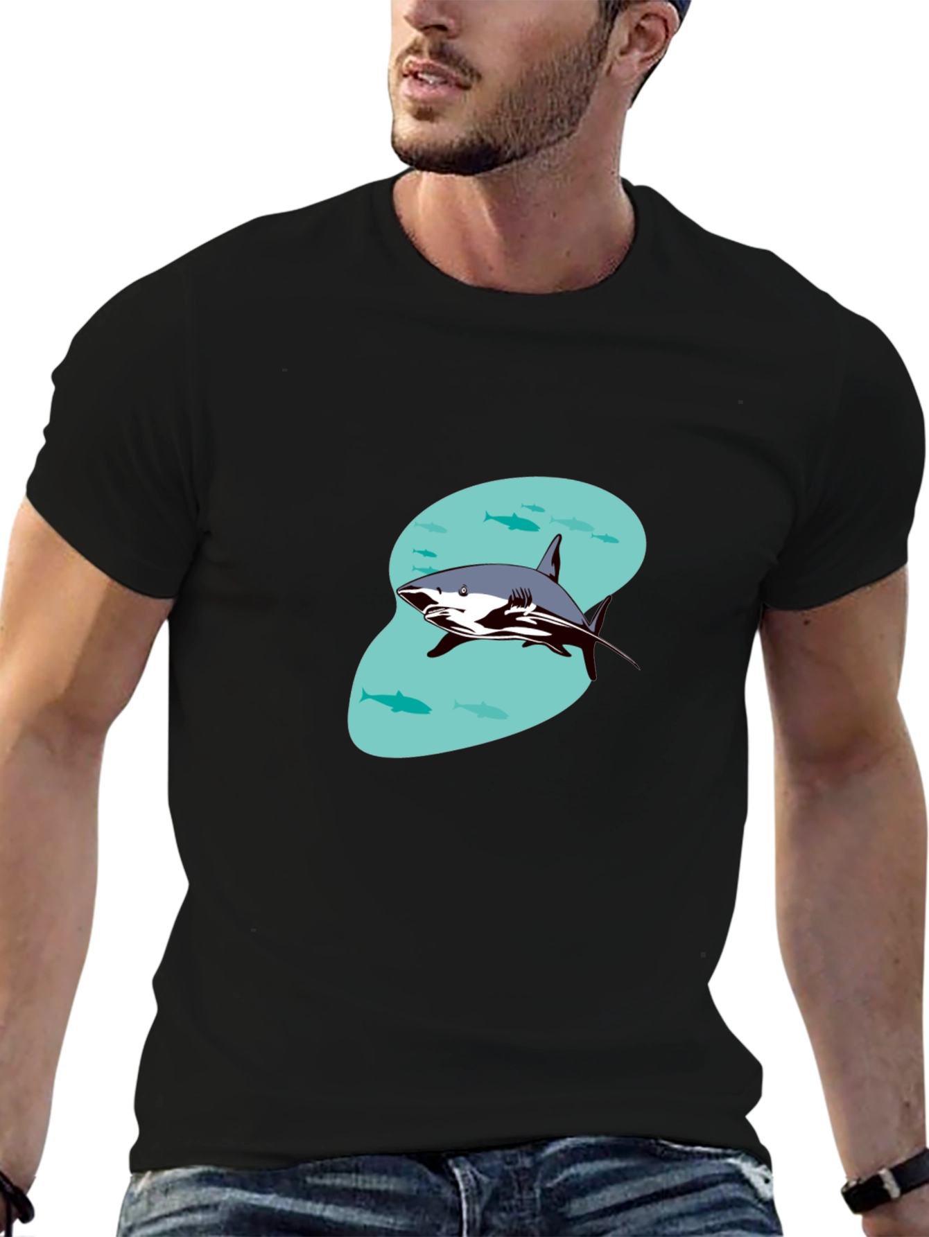 Shark Graphic Tee - Unique Mens T-Shirt