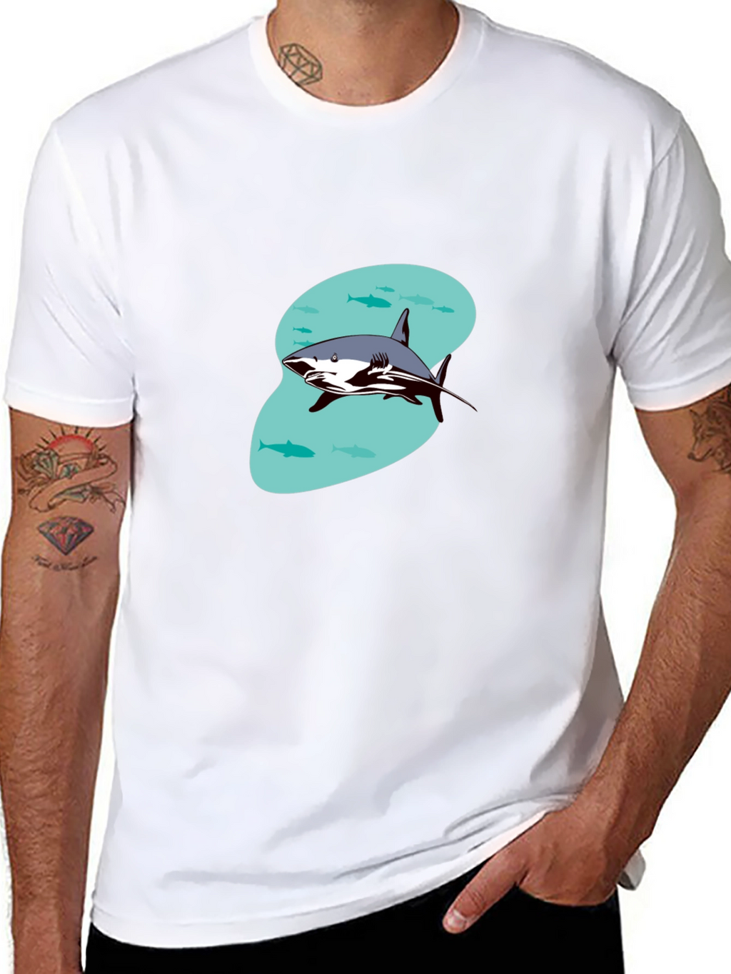 Shark Graphic Tee - Unique Mens T-Shirt