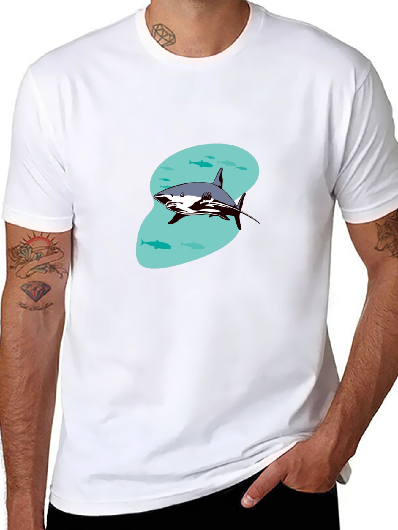 Shark Graphic Tee - Unique Mens T-Shirt