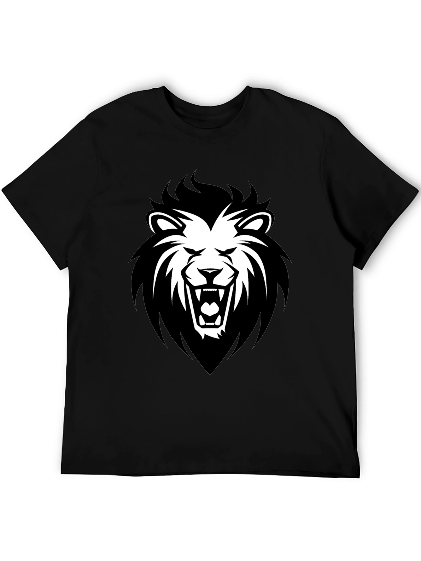 Black Lion Graphic T-Shirt - Fierce Style