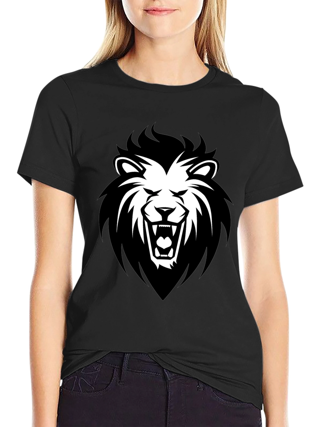 Black Lion Graphic T-Shirt - Fierce Style