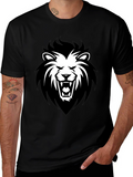 Black Lion Graphic T-Shirt - Fierce Style