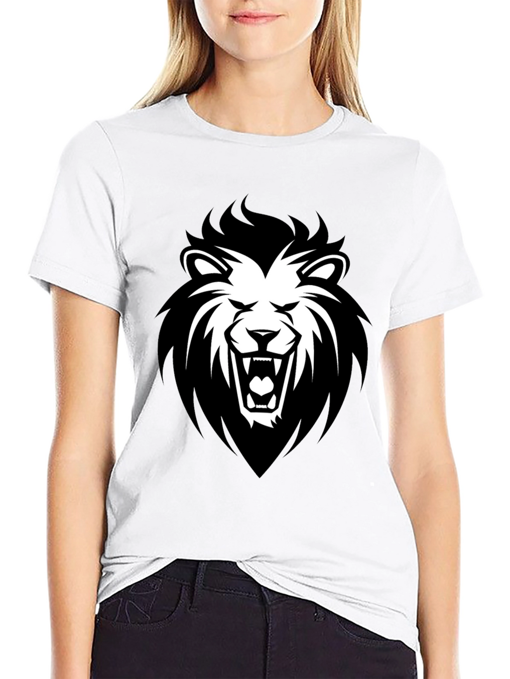 Black Lion Graphic T-Shirt - Fierce Style
