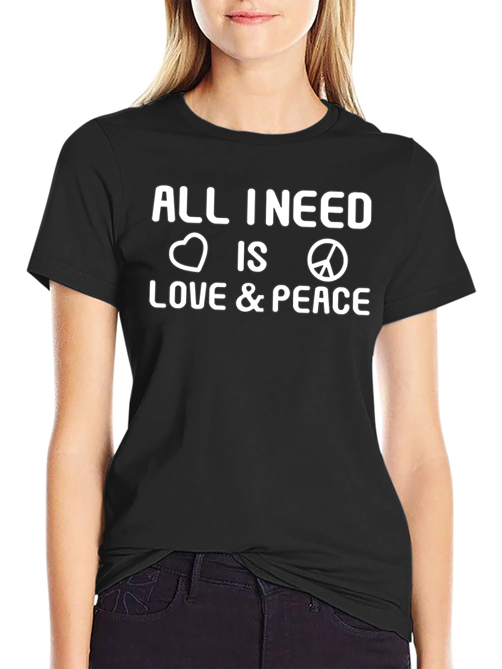 Love and Peace Graphic Tee - Stylish Comfort
