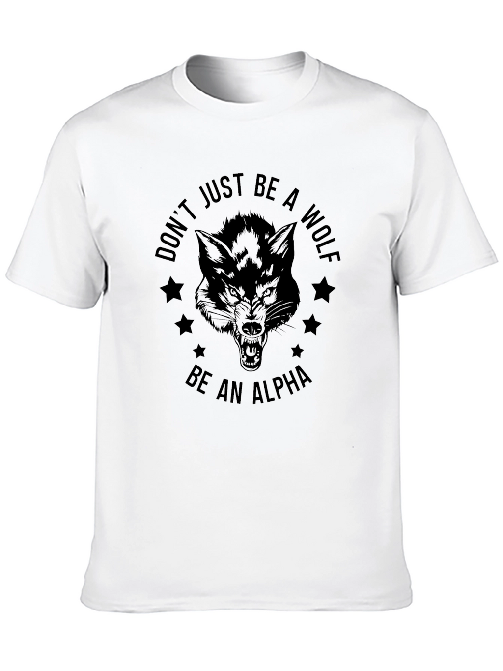 Be an Alpha Wolf Graphic Tee - Black