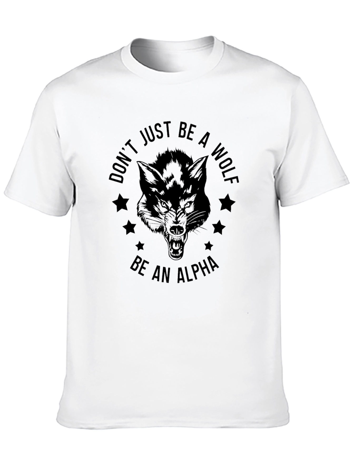 Be an Alpha Wolf Graphic Tee - Black
