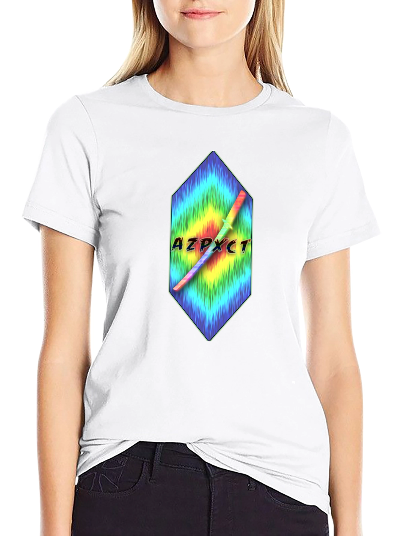 AZPXCT T-Shirt - Rainbow Sword Graphic Tee