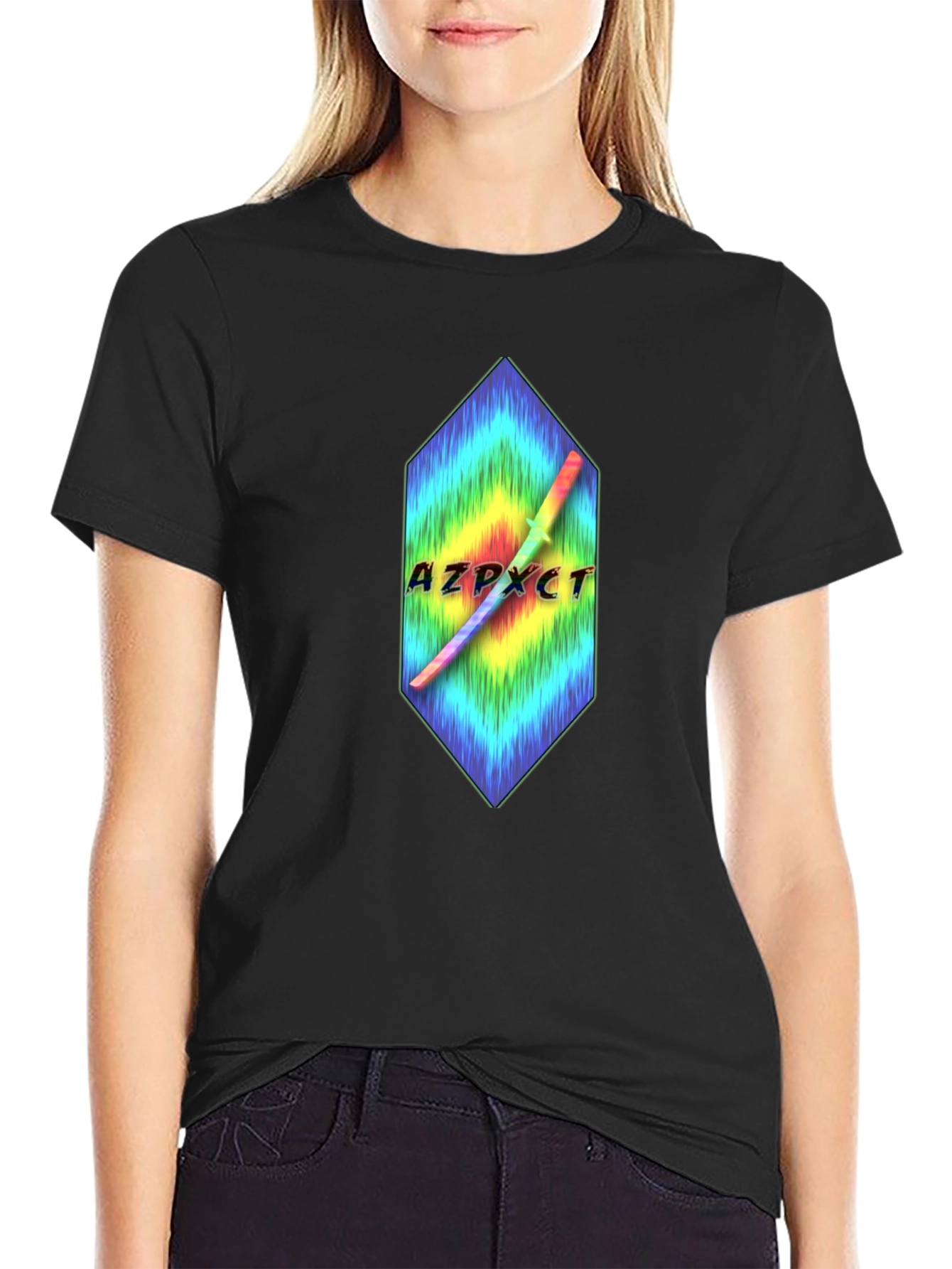 AZPXCT T-Shirt - Rainbow Sword Graphic Tee