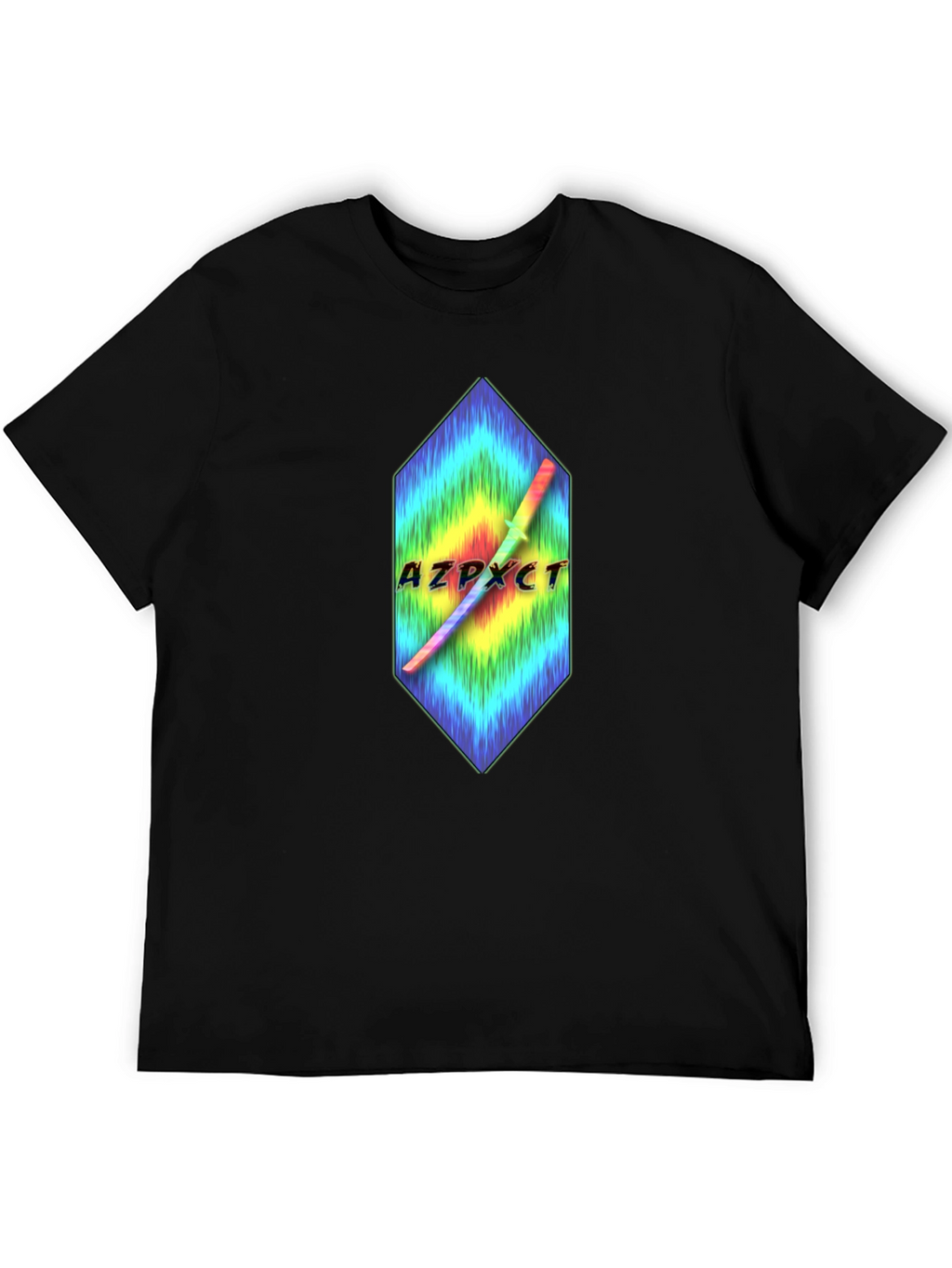 AZPXCT T-Shirt - Rainbow Sword Graphic Tee