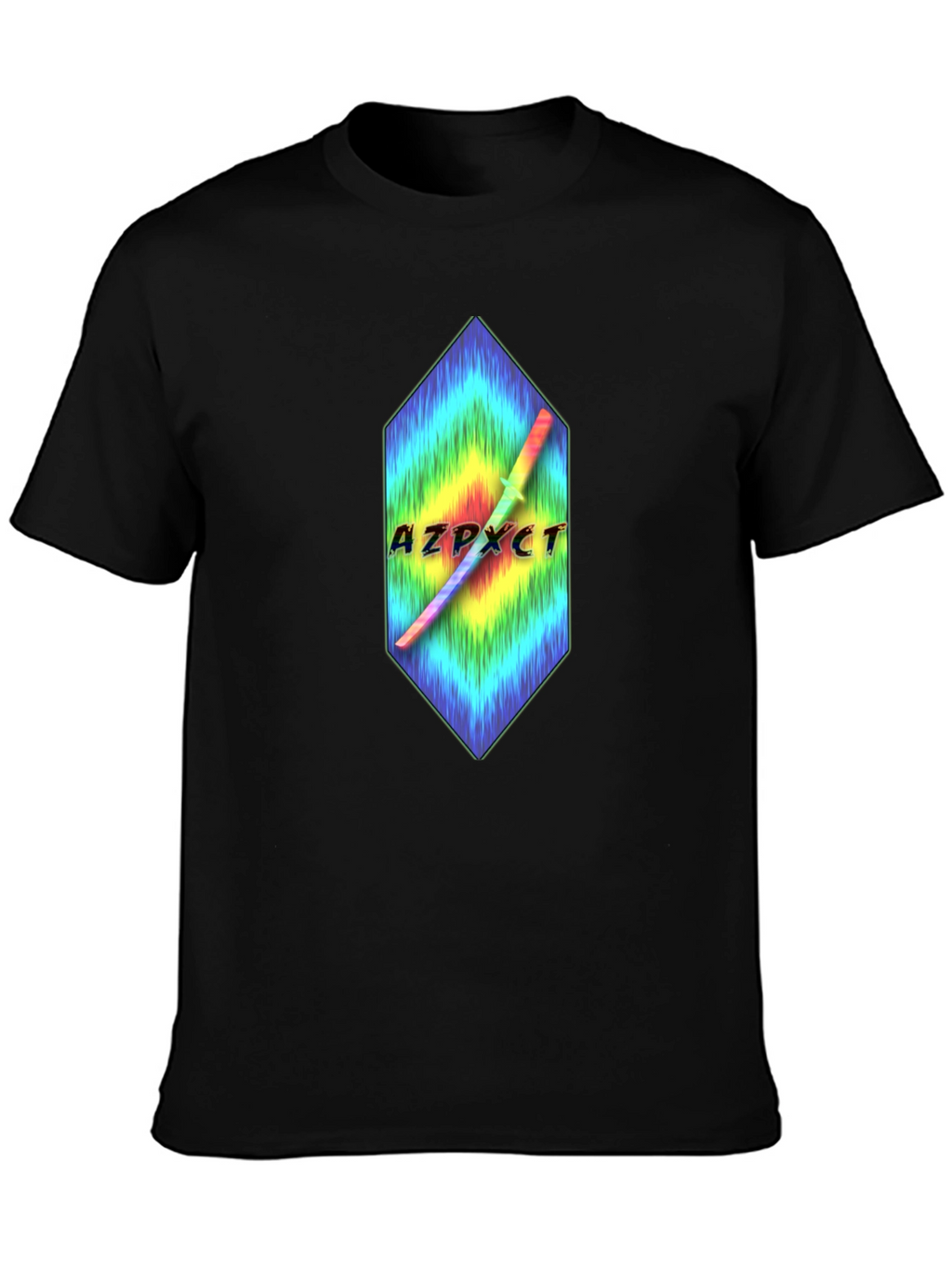 AZPXCT T-Shirt - Rainbow Sword Graphic Tee