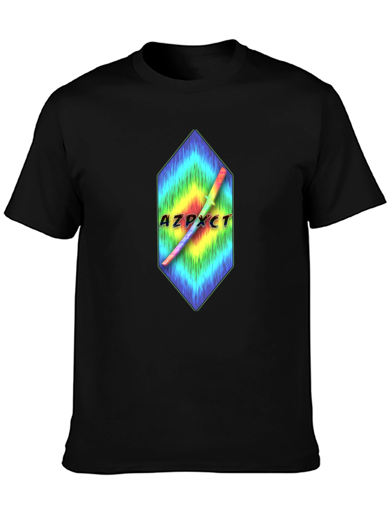 AZPXCT T-Shirt - Rainbow Sword Graphic Tee