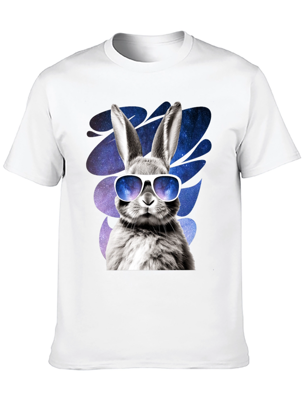 Cool Rabbit Graphic Tee - Galaxy Shades Design