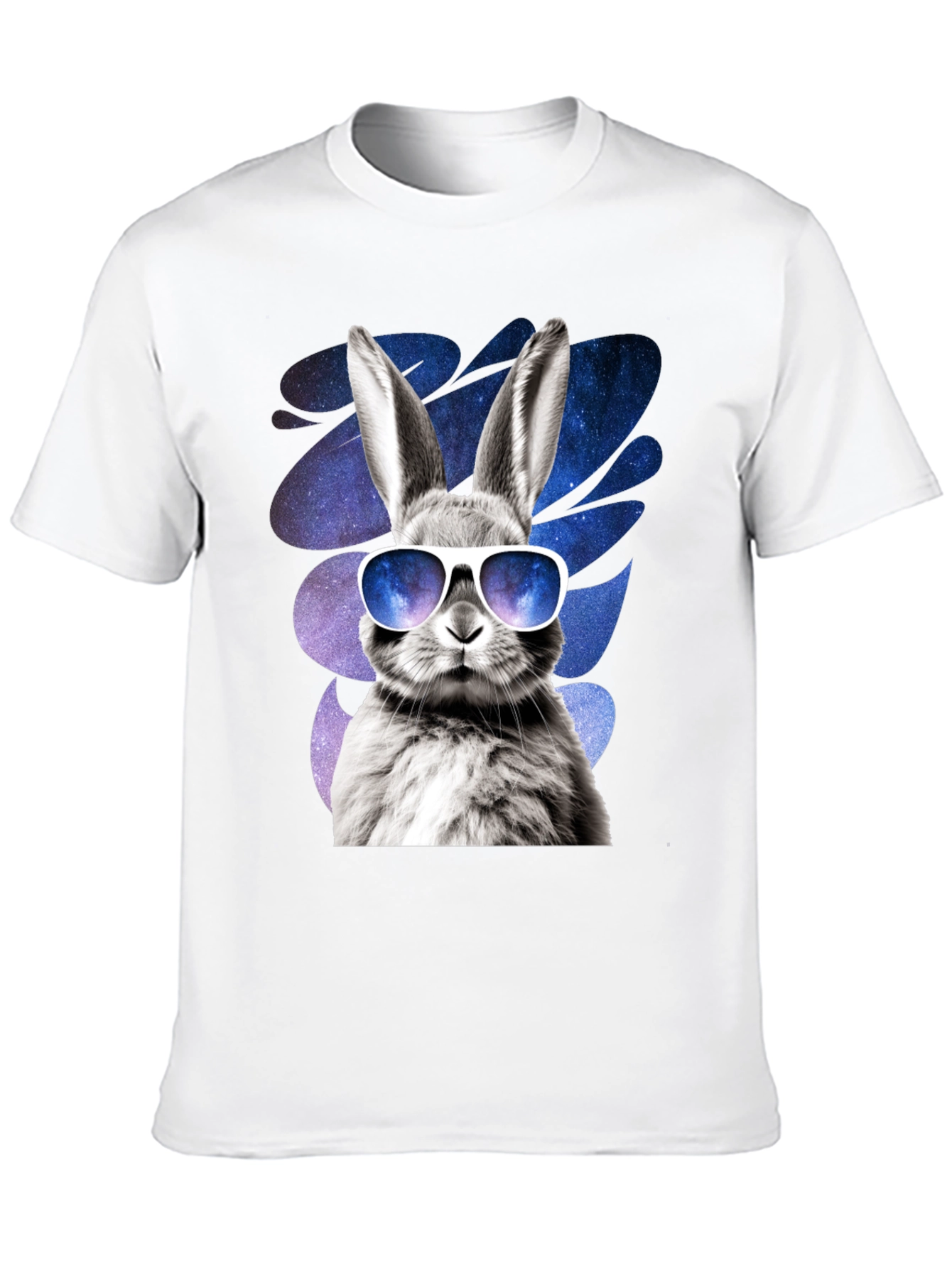 Cool Rabbit Graphic Tee - Galaxy Shades Design