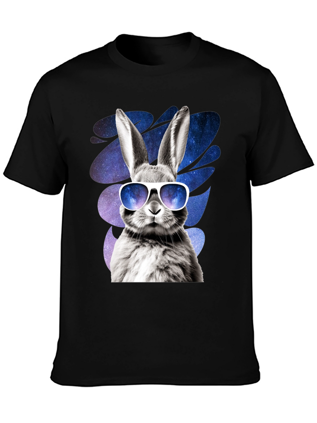Cool Rabbit Graphic Tee - Galaxy Shades Design