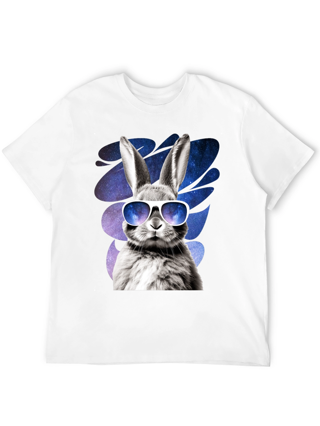 Cool Rabbit Graphic Tee - Galaxy Shades Design