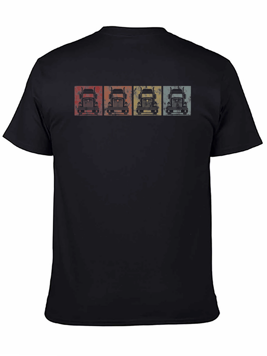 Retro Trucker Tee - Distressed Design