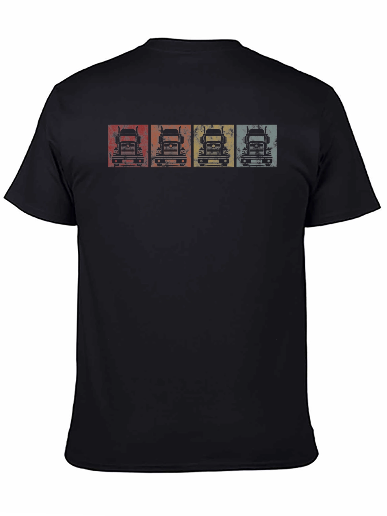 Retro Trucker Tee - Distressed Design