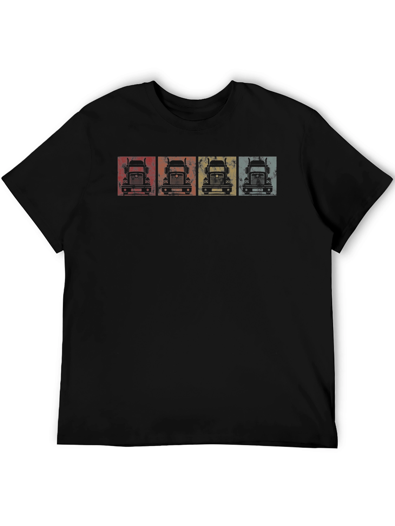 Retro Trucker Tee - Distressed Design