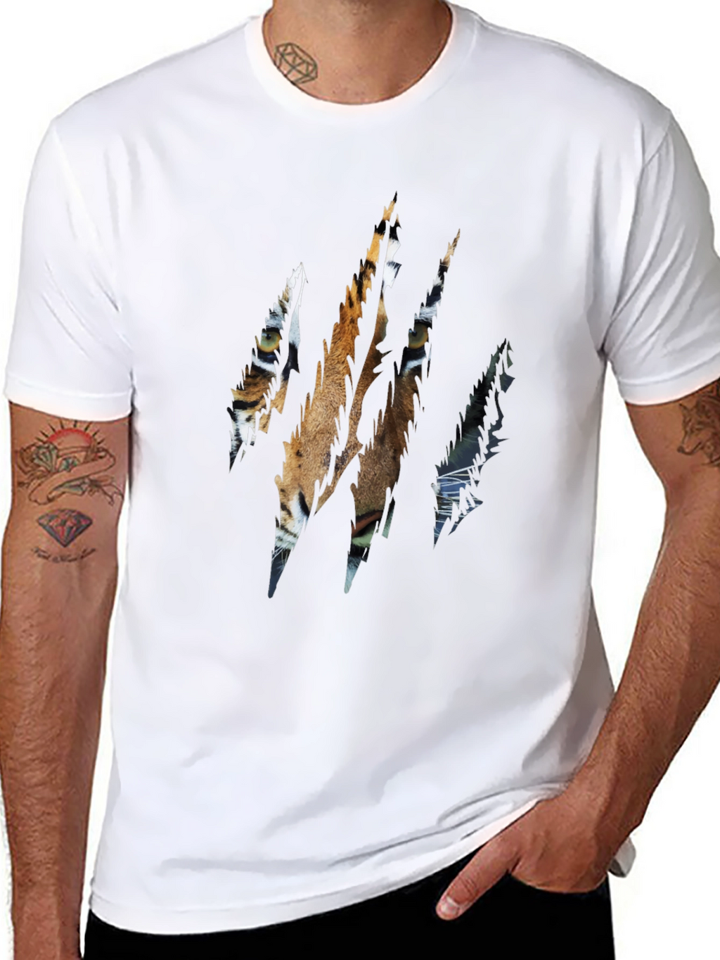 Tiger Claw Graphic Black T-Shirt