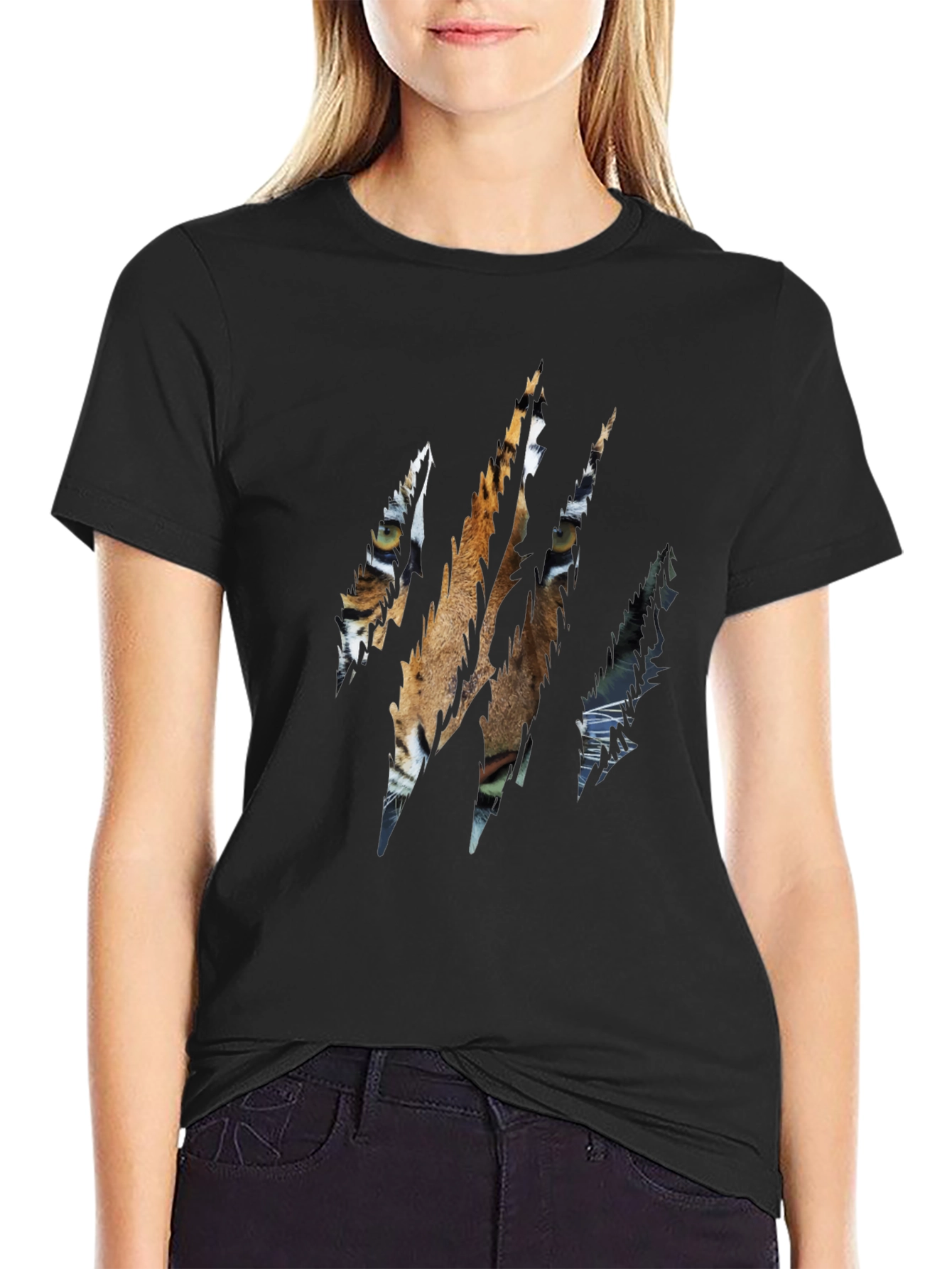 Tiger Claw Graphic Black T-Shirt