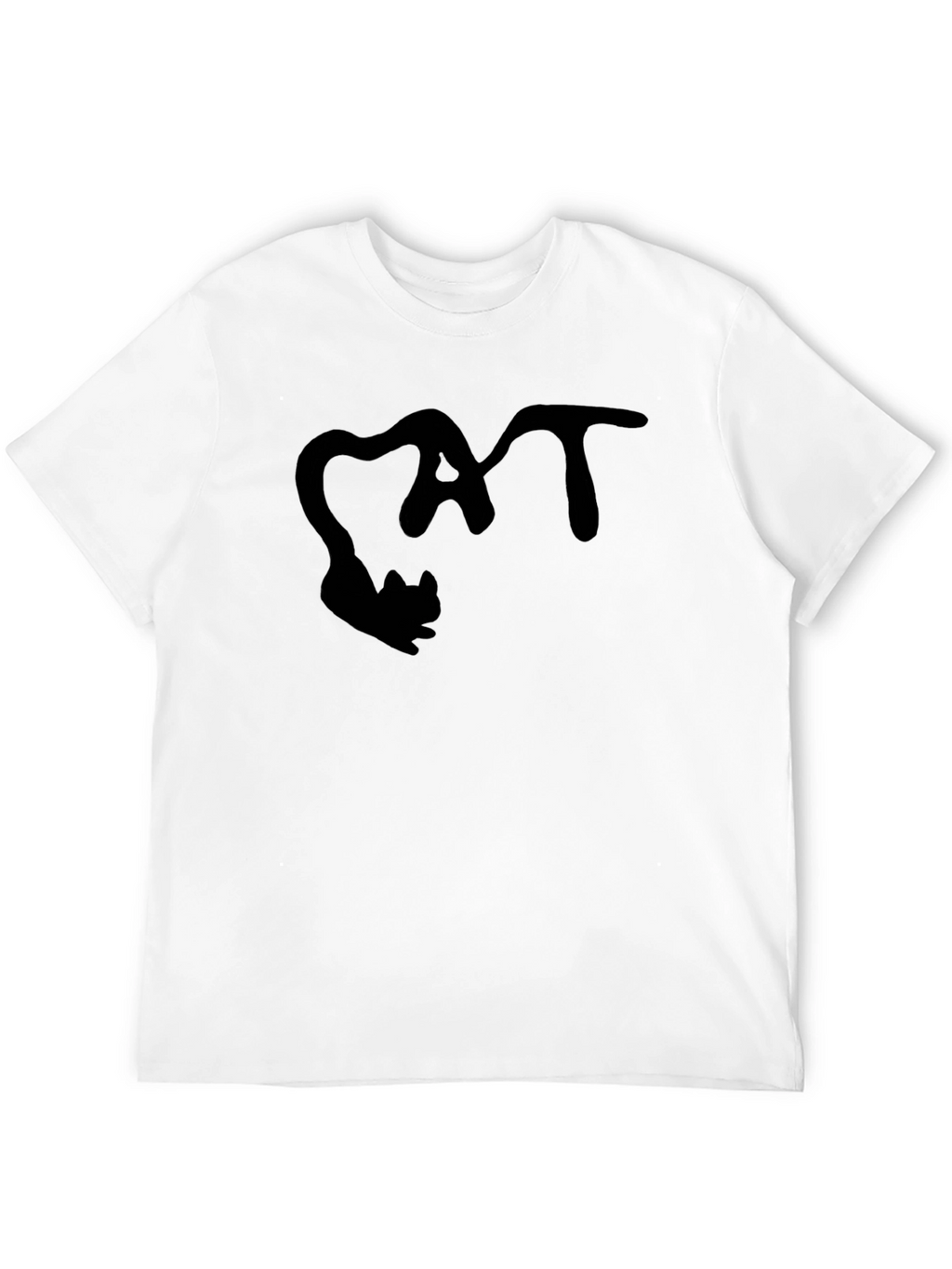 Cat Lovers Graphic Tee - Black