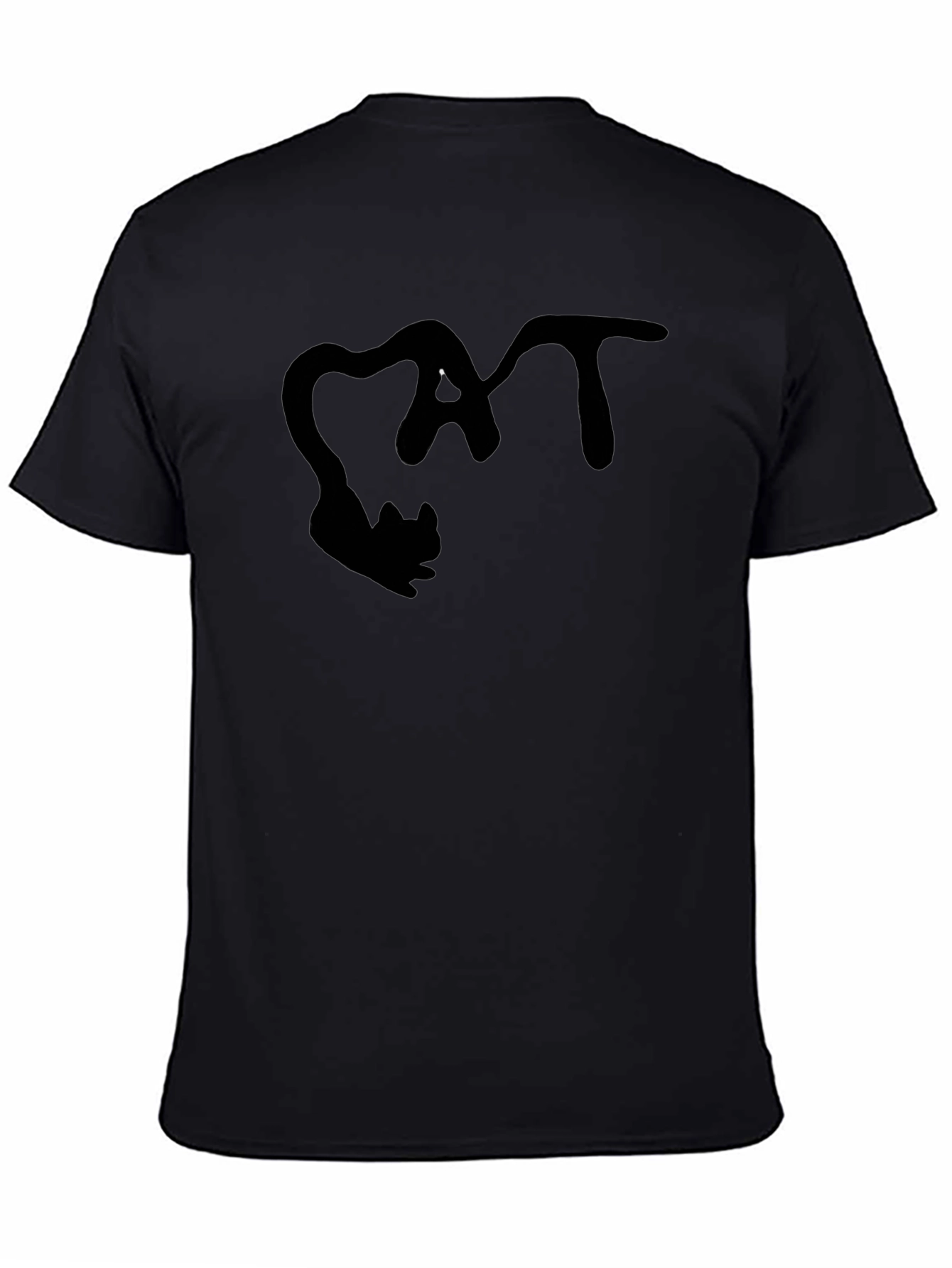 Cat Lovers Graphic Tee - Black