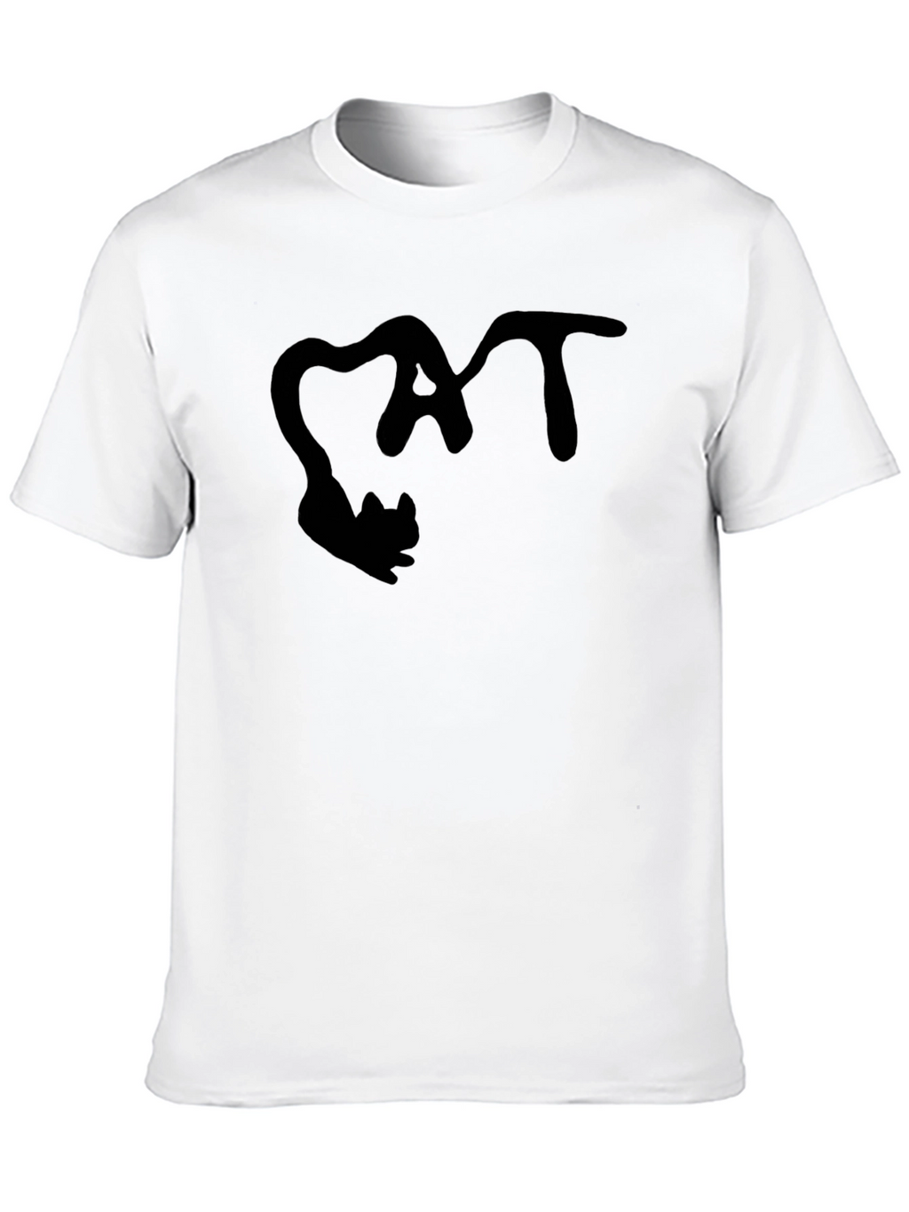 Cat Lovers Graphic Tee - Black