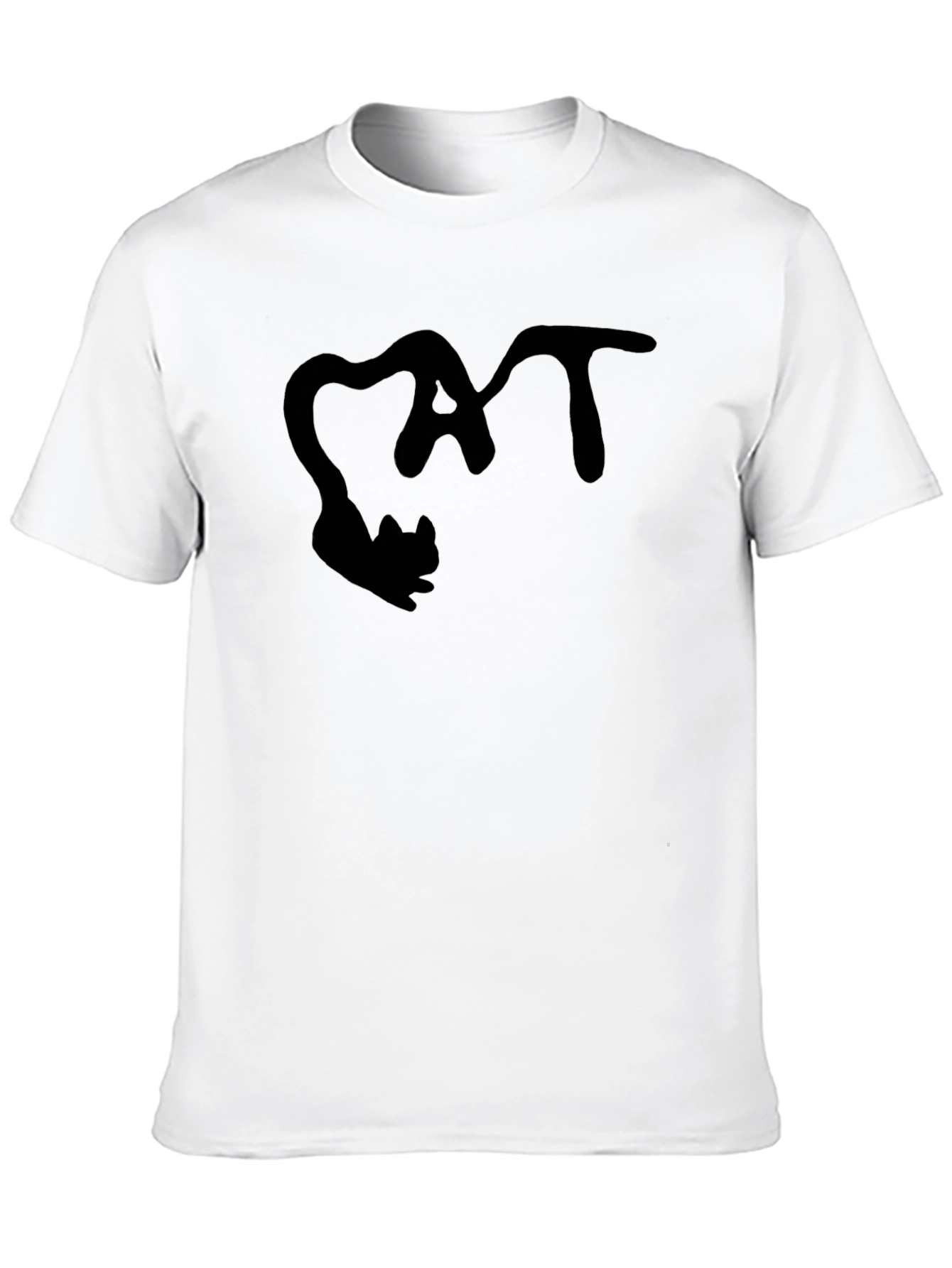 Cat Lovers Graphic Tee - Black