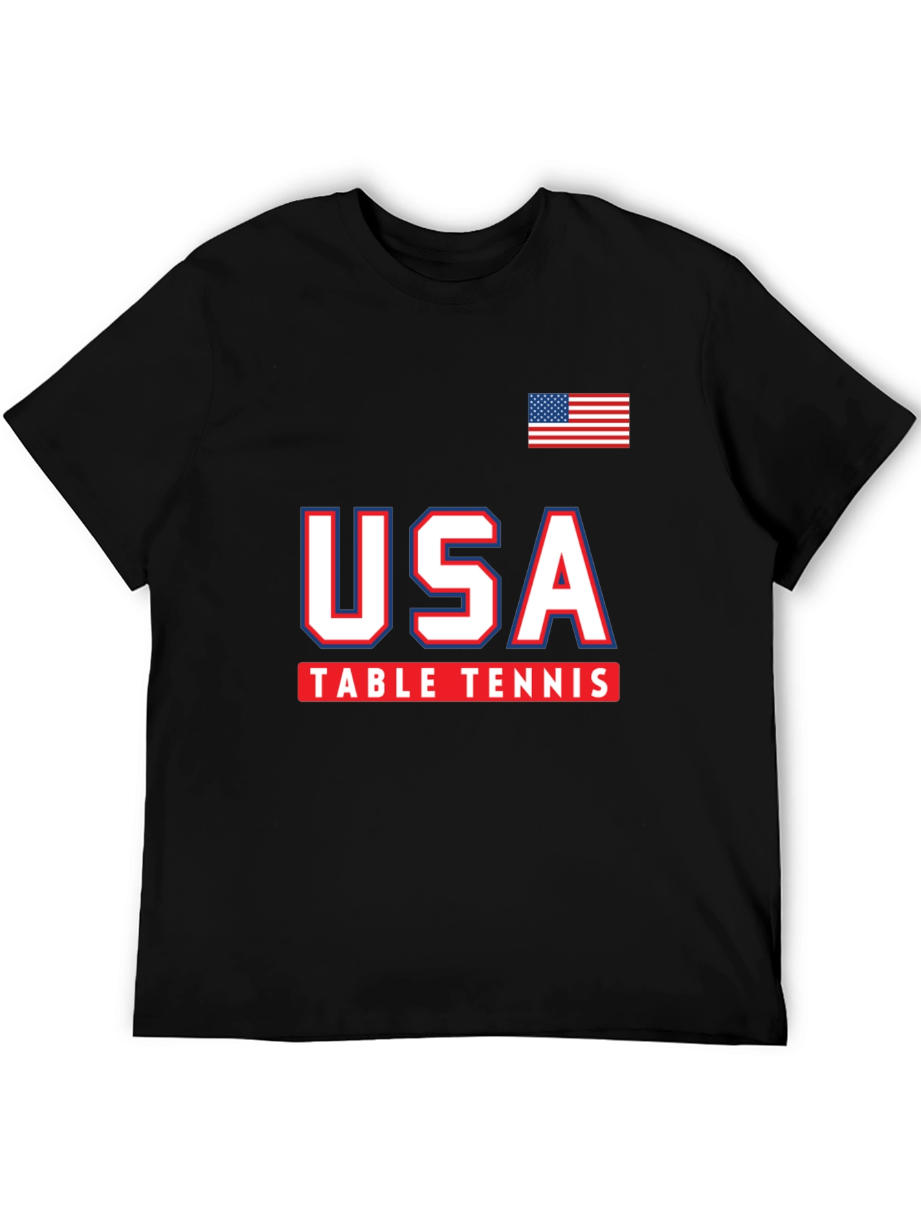 USA Table Tennis T-Shirt - Patriotic Graphic Tee