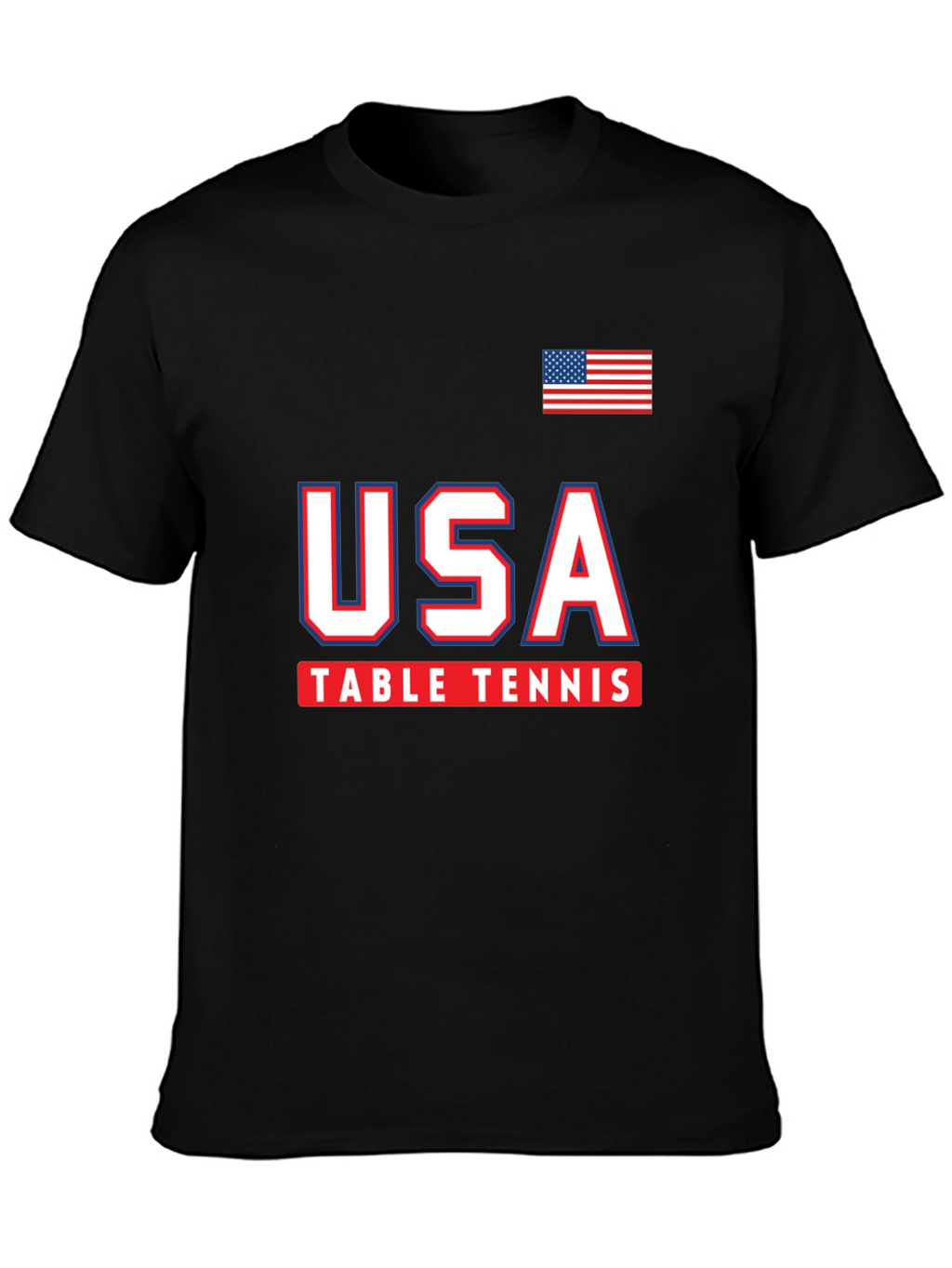 USA Table Tennis T-Shirt - Patriotic Graphic Tee