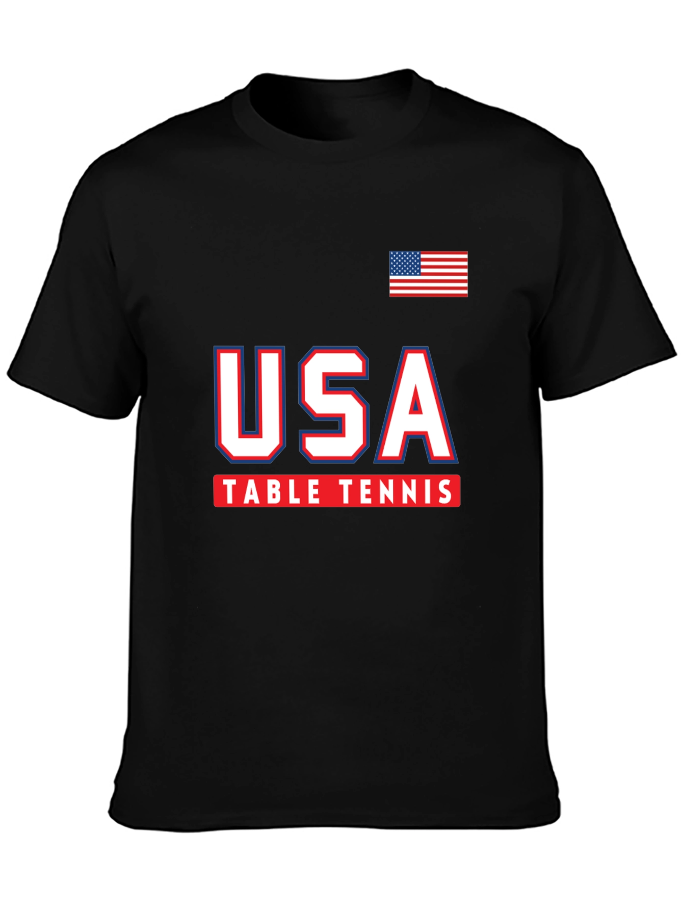 USA Table Tennis T-Shirt - Patriotic Graphic Tee