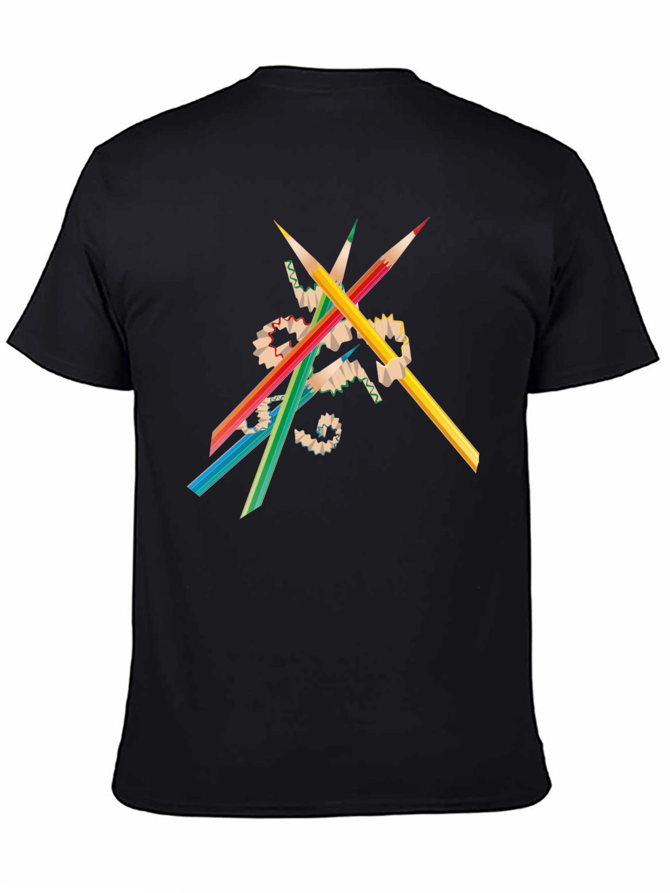 Colorful Pencils Graphic Tee - Artistic Expression