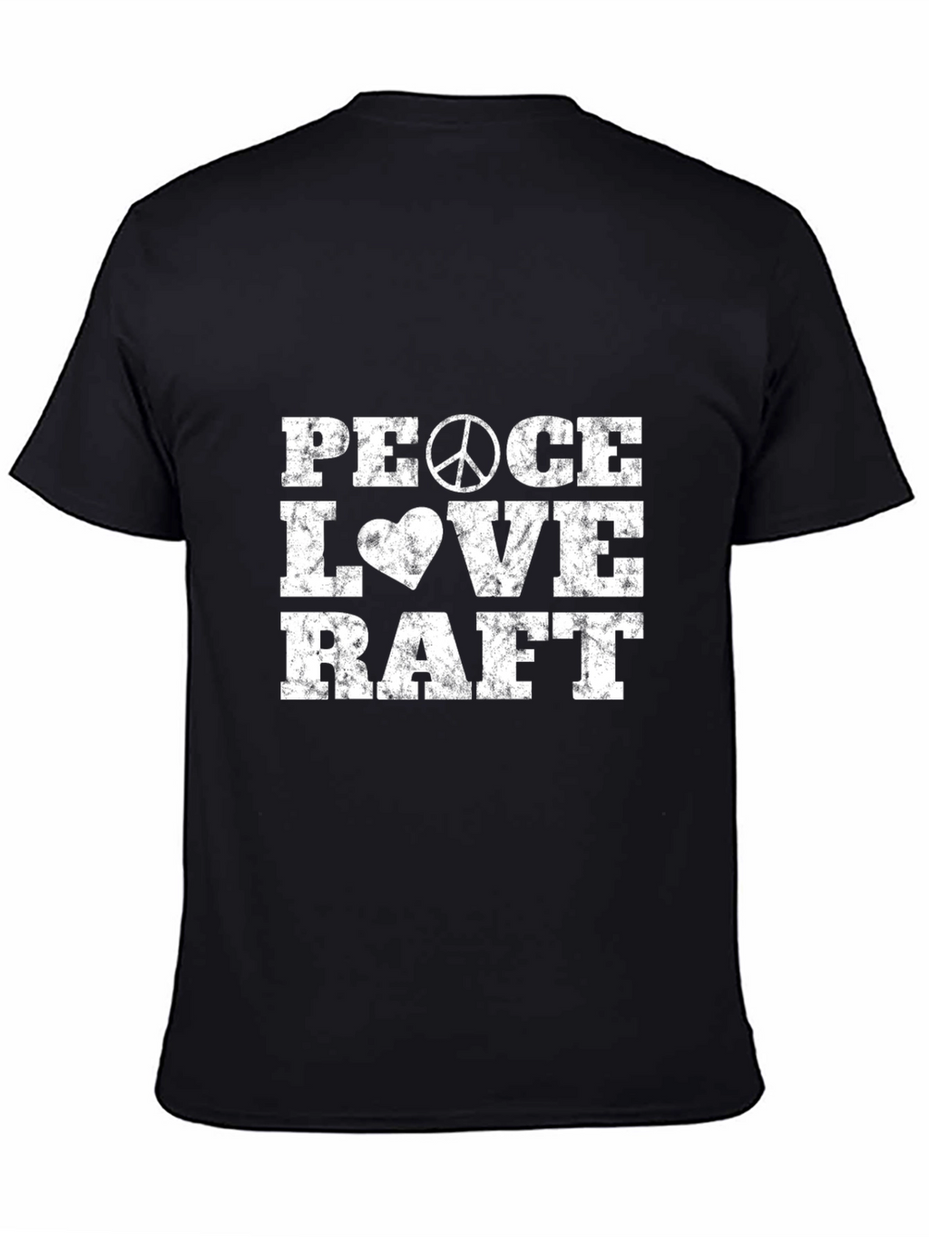 Peace Love Raft Black T-Shirt