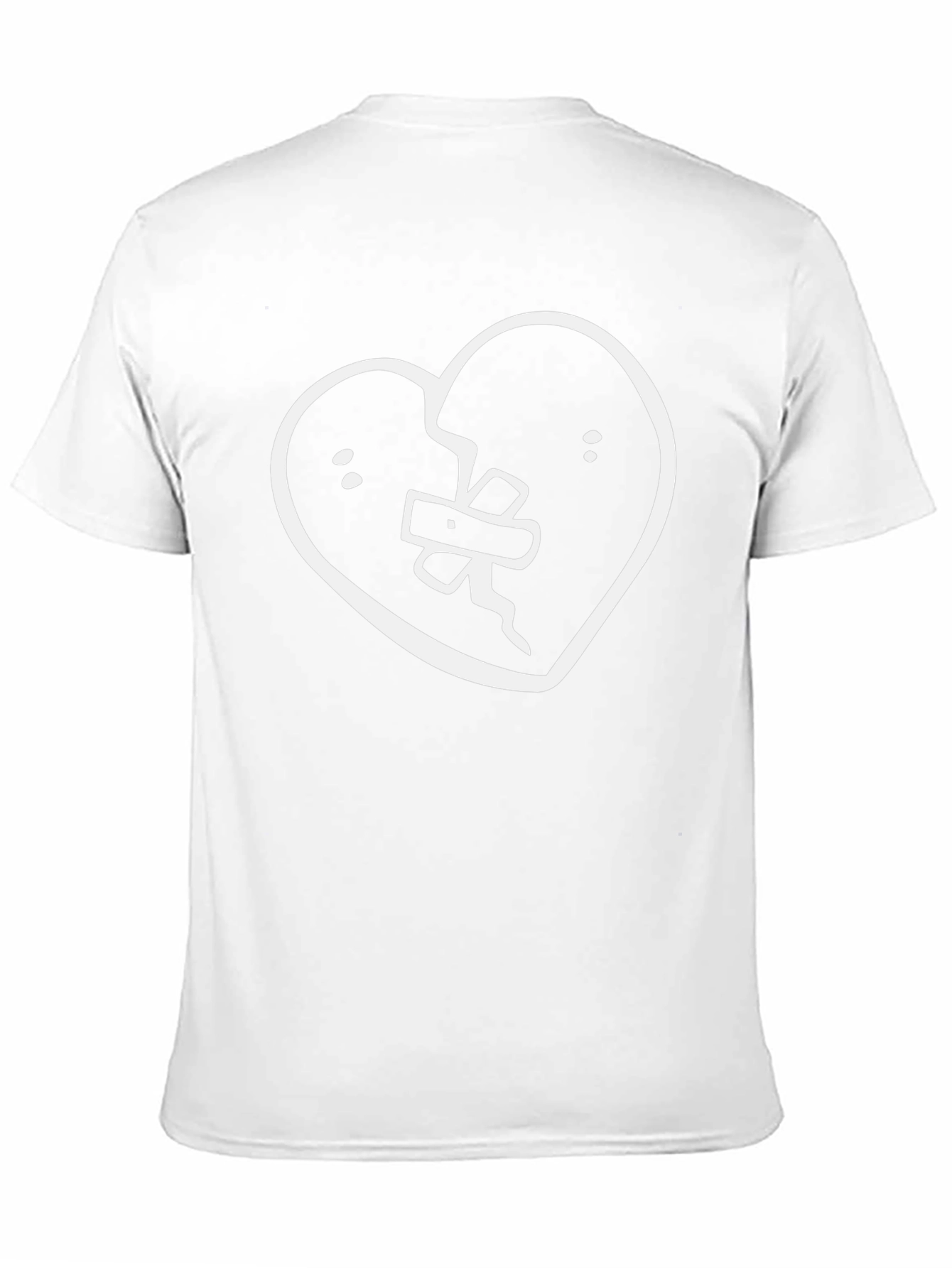 Broken Heart Patch Graphic T-Shirt - Black