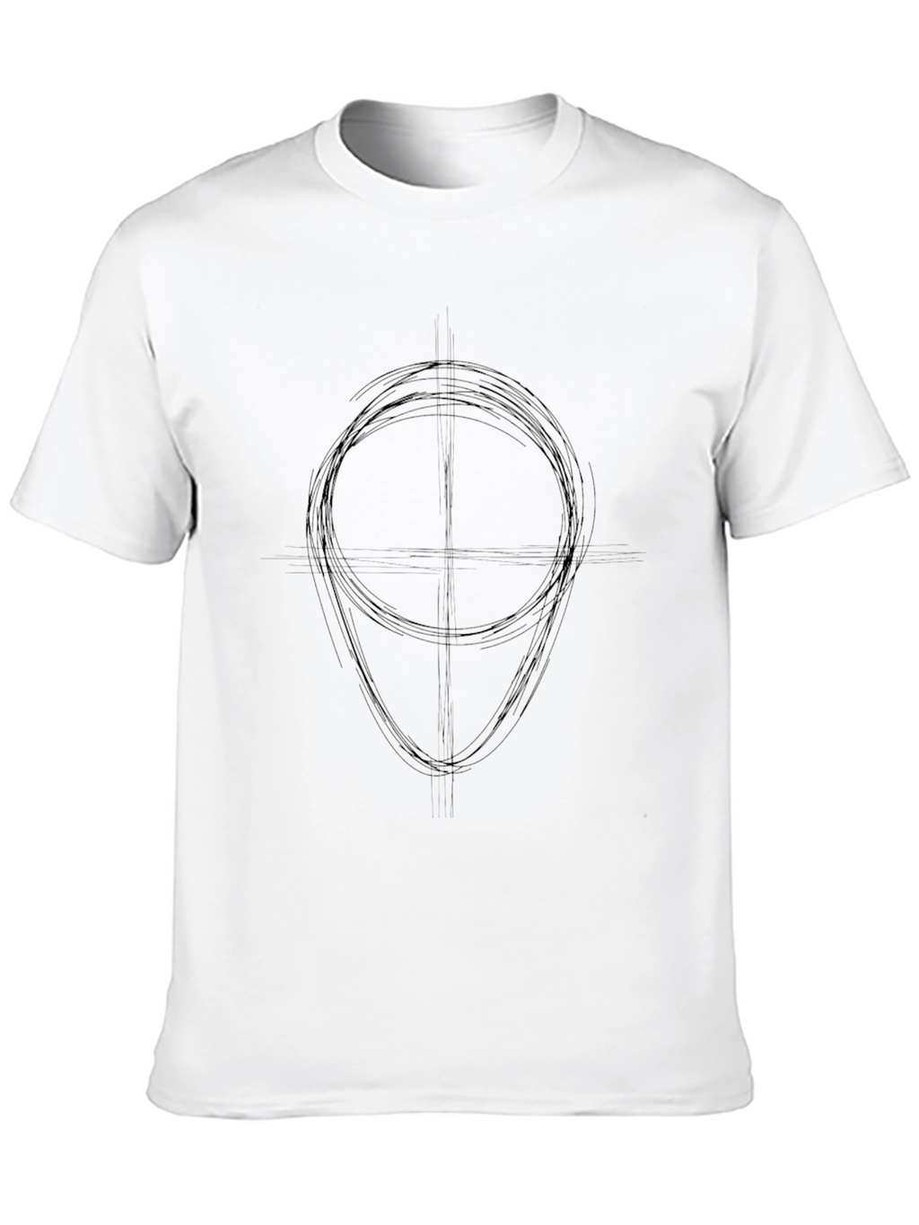 Mens Black Sketch Style Tee