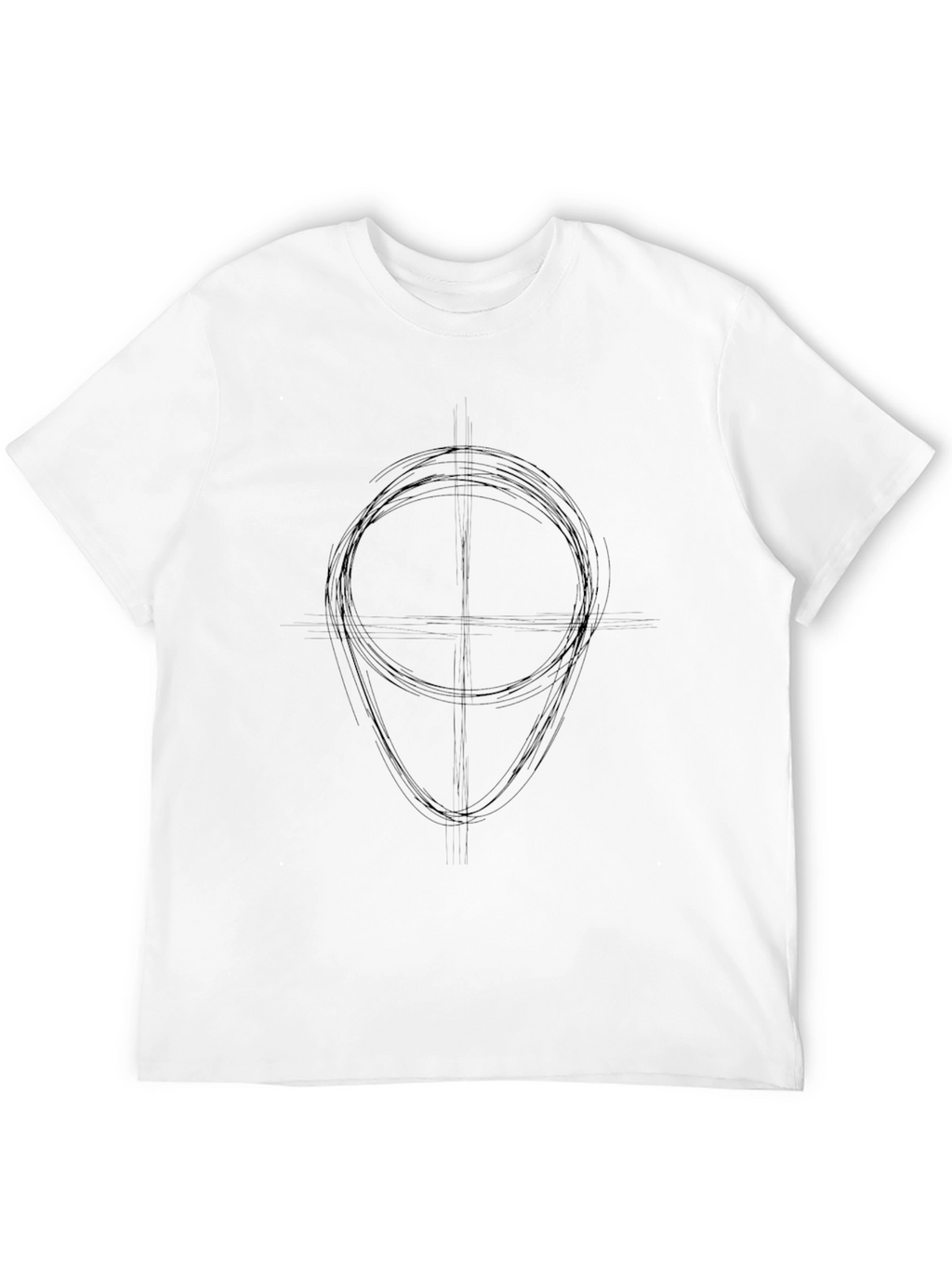 Mens Black Sketch Style Tee