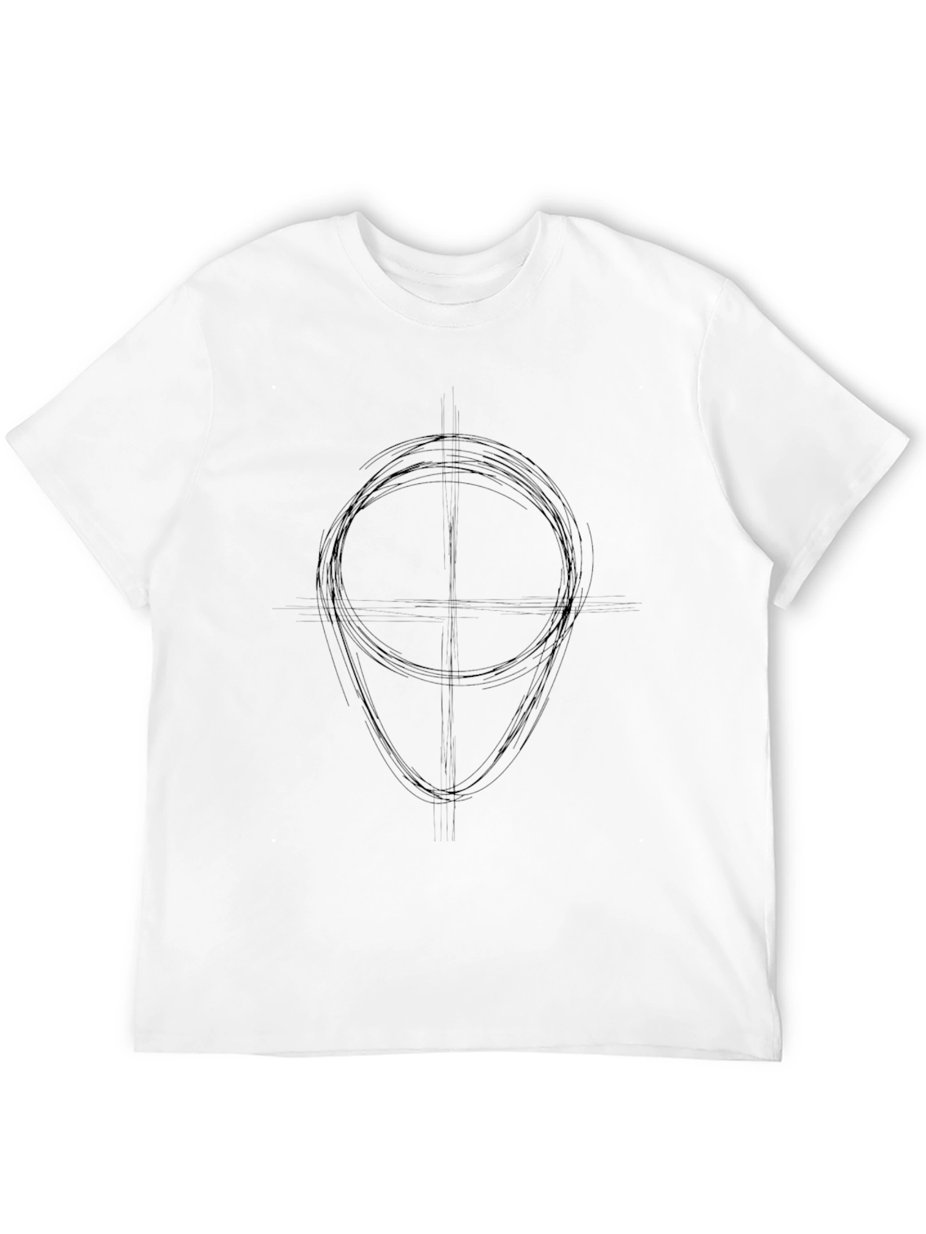 Mens Black Sketch Style Tee