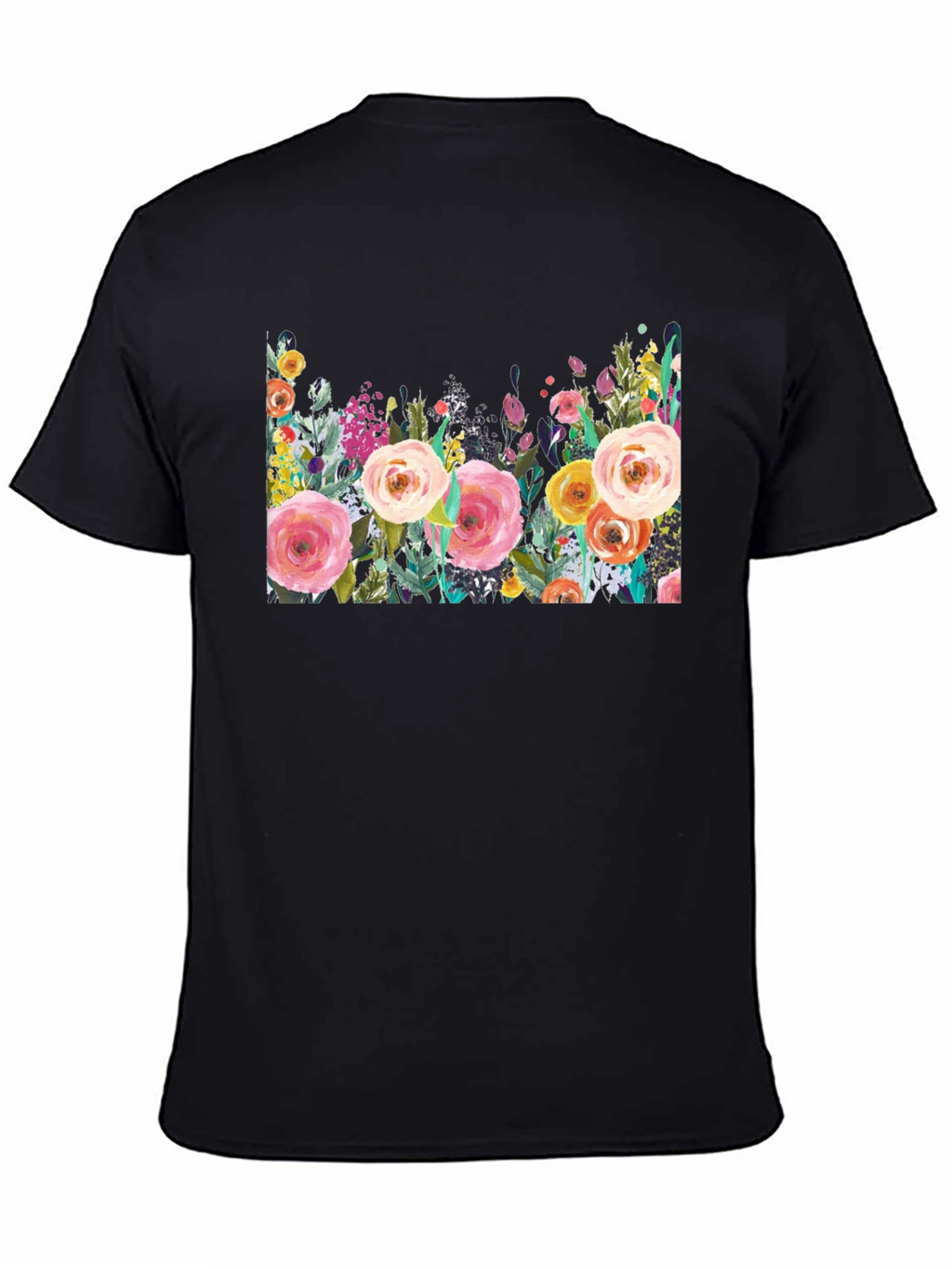 Floral Print Crew Neck T-Shirt