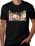 Floral Print Crew Neck T-Shirt