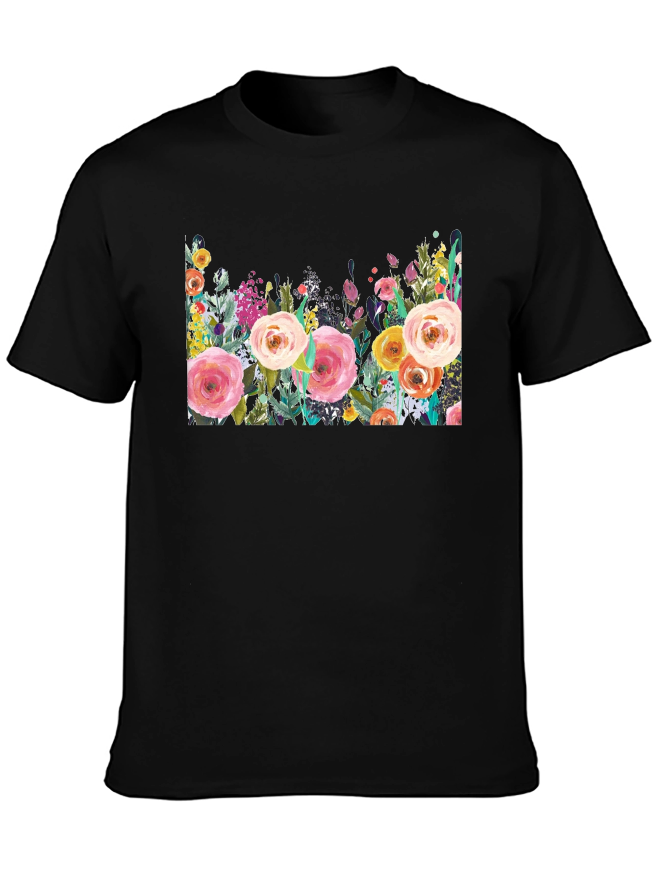 Floral Print Crew Neck T-Shirt
