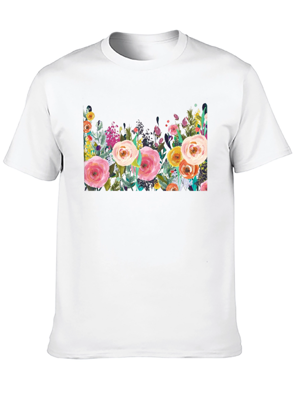Floral Print Crew Neck T-Shirt