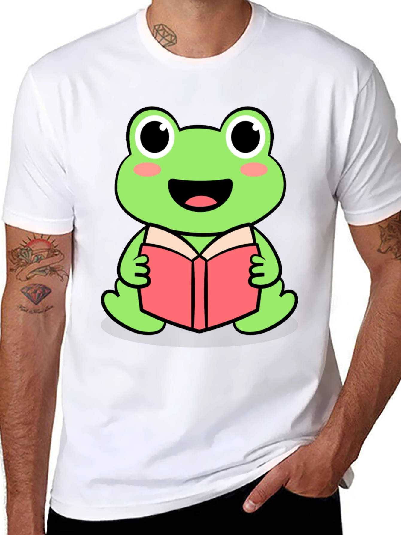 Frog Reading Book T-Shirt