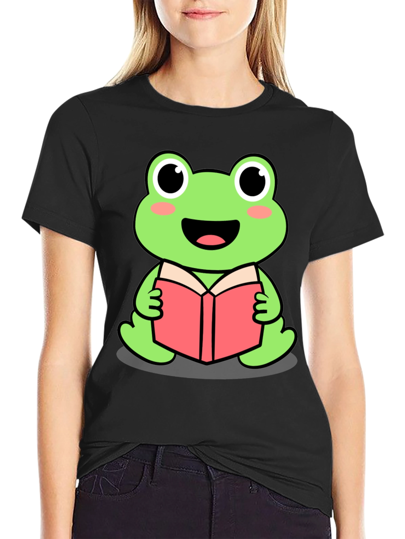 Frog Reading Book T-Shirt