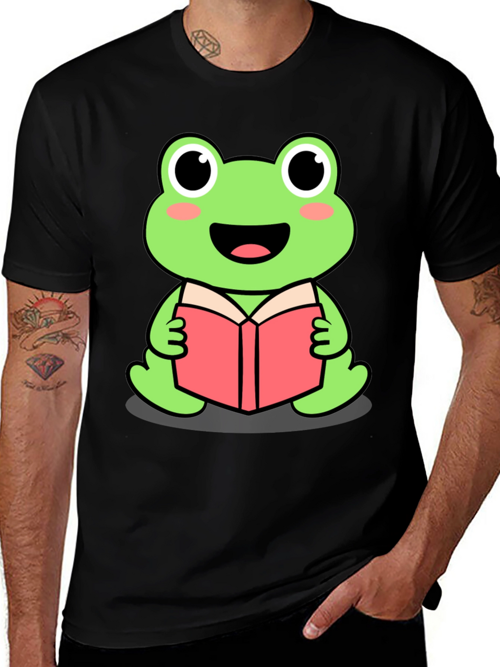 Frog Reading Book T-Shirt