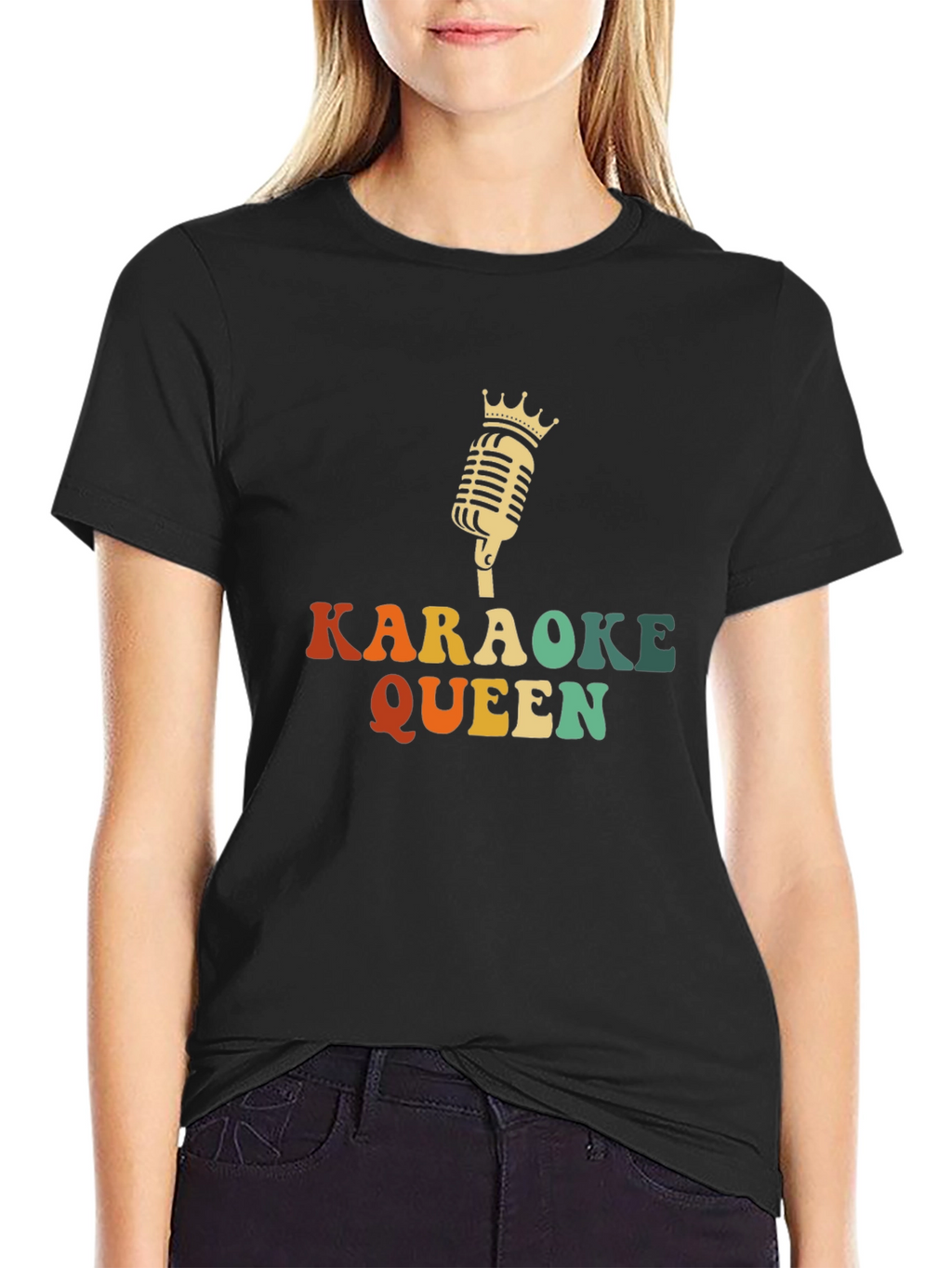 Karaoke Queen Black T-Shirt