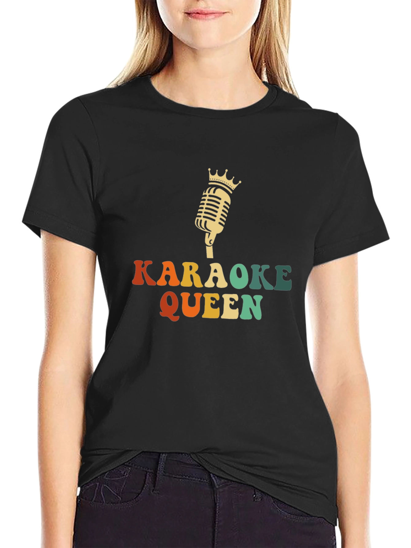 Karaoke Queen Black T-Shirt