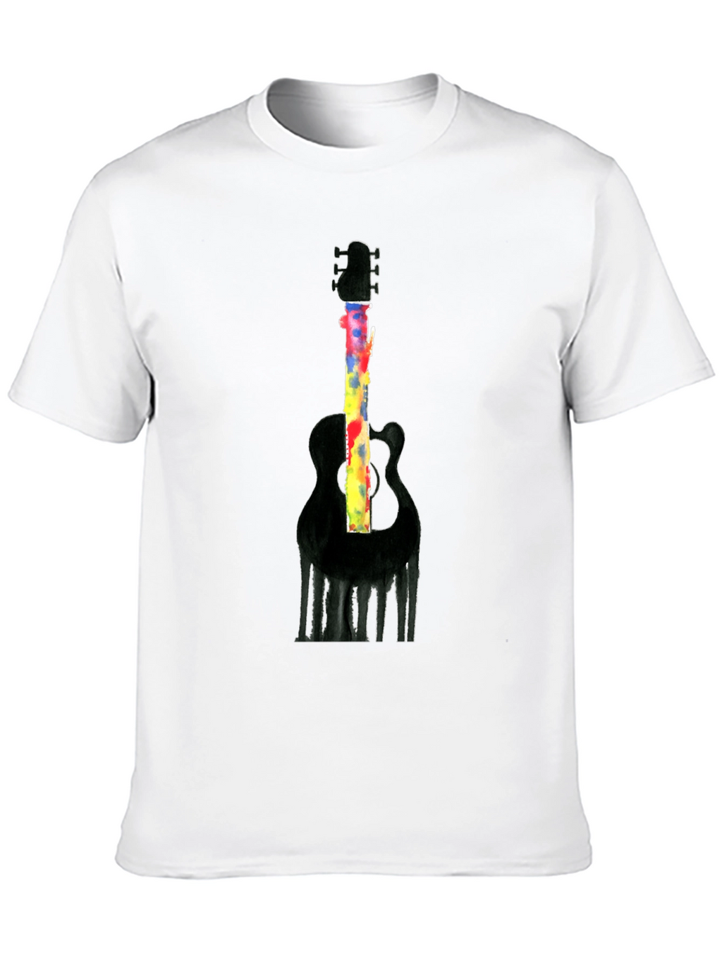 Guitar Graphic Mens Black T-Shirt