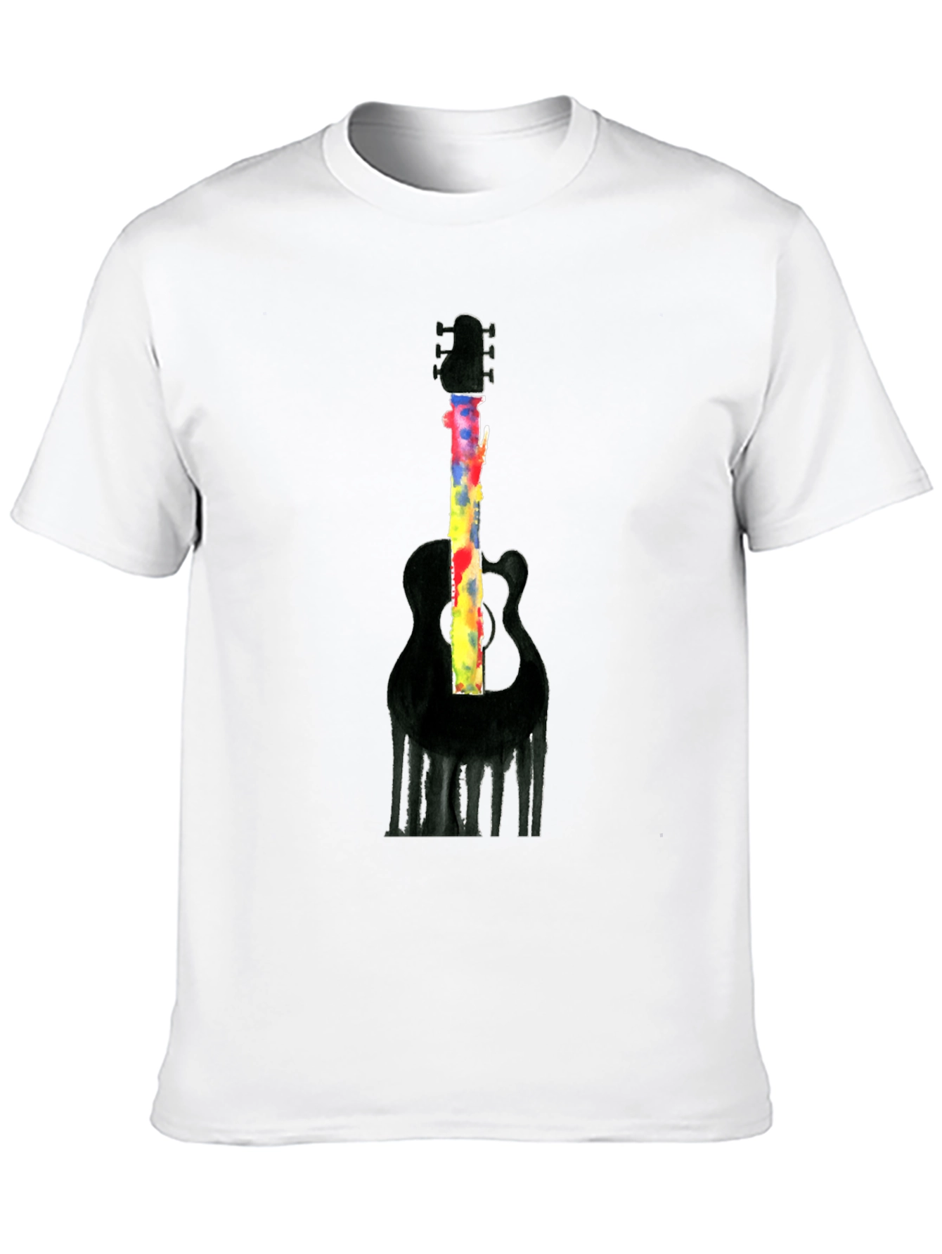 Guitar Graphic Mens Black T-Shirt